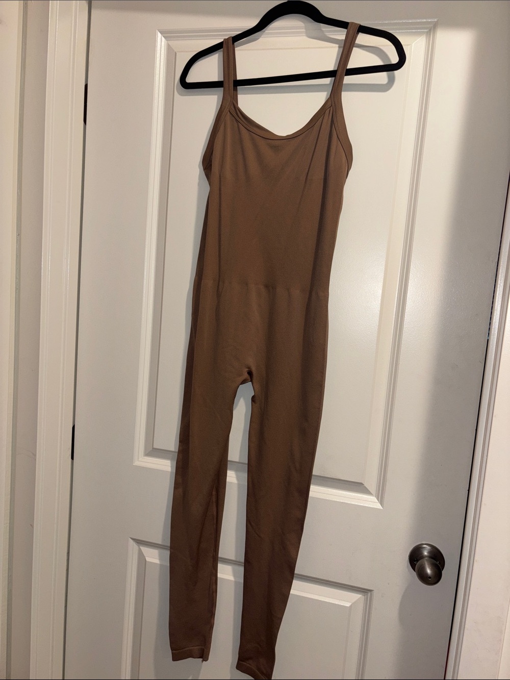Mono B Nude Activewear Jumpsuit in Espresso